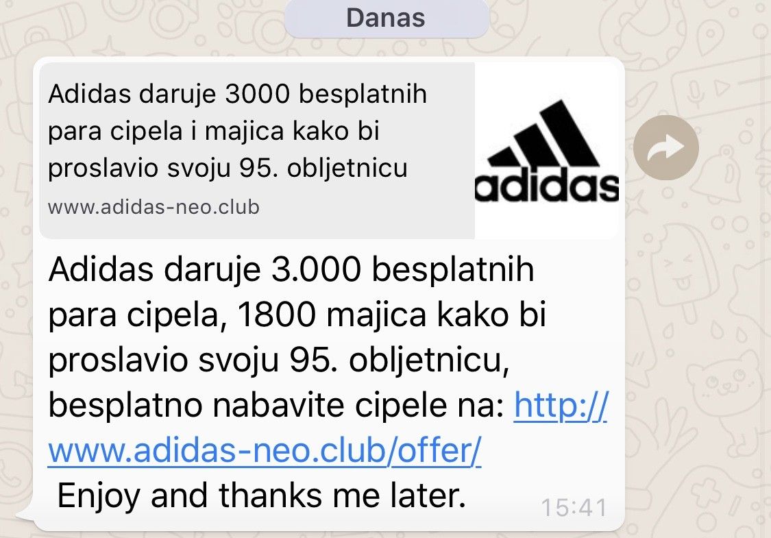 prijevara whatsapp